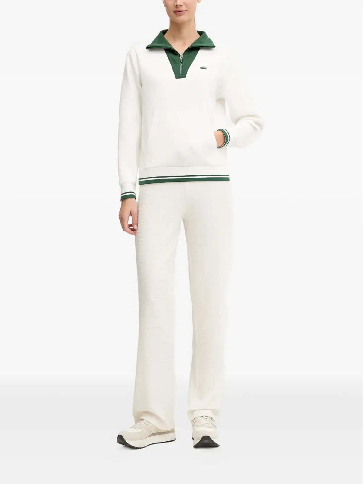 Lacoste ジップ付きモックネックセーター - 画像2