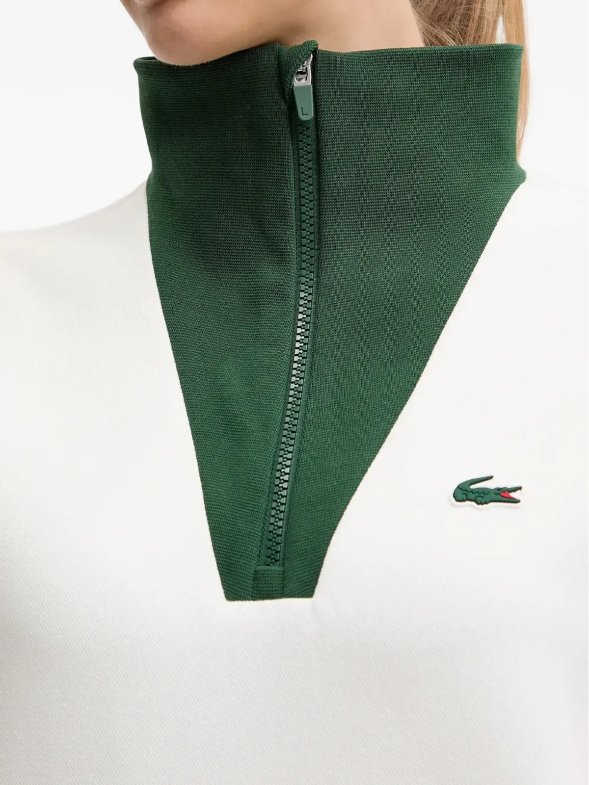 Lacoste ジップ付きモックネックセーター - 画像4