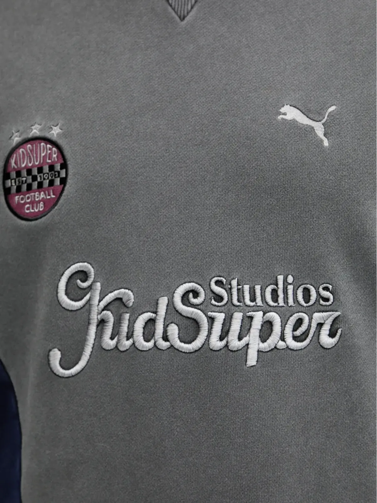 PUMA × Kidsuper カラーブロック ロゴ刺繍 スウェットシャツ - 画像5