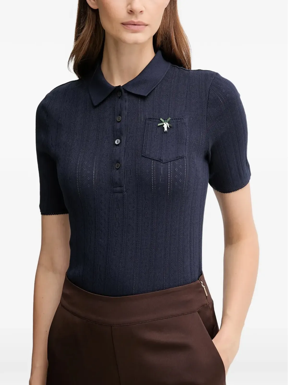 Lacoste 半袖ポロシャツ（胸ポケット付き） - 画像3