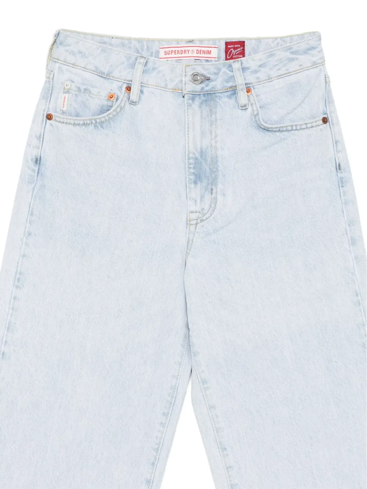 Superdry ワイドレッグオーガニックコットンデニムジーンズ - 画像3