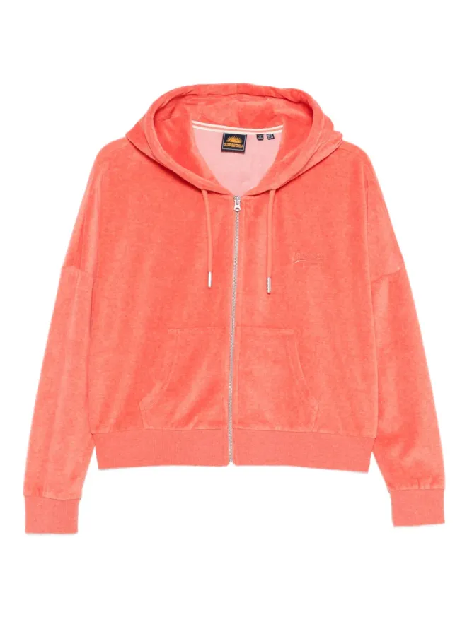 Superdry Superdry ロゴ刺繍ジップアップフーディの商品画像