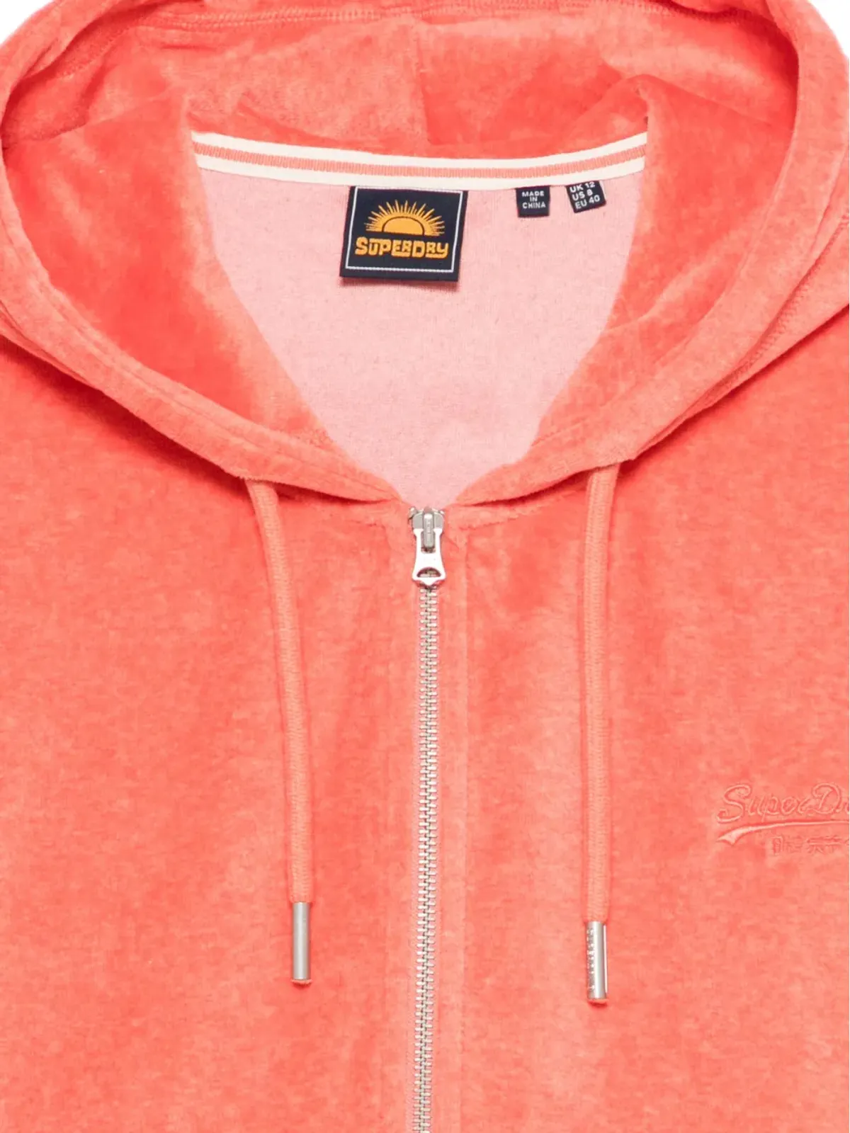 Superdry ロゴ刺繍ジップアップフーディ - 画像3