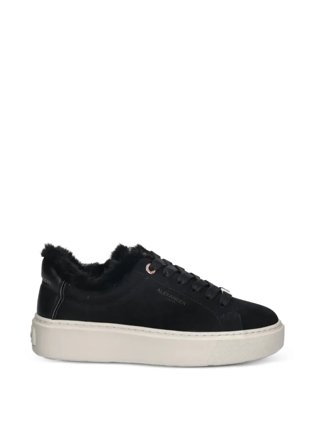Alexander Smith London ファー付きスニーカー - 画像1