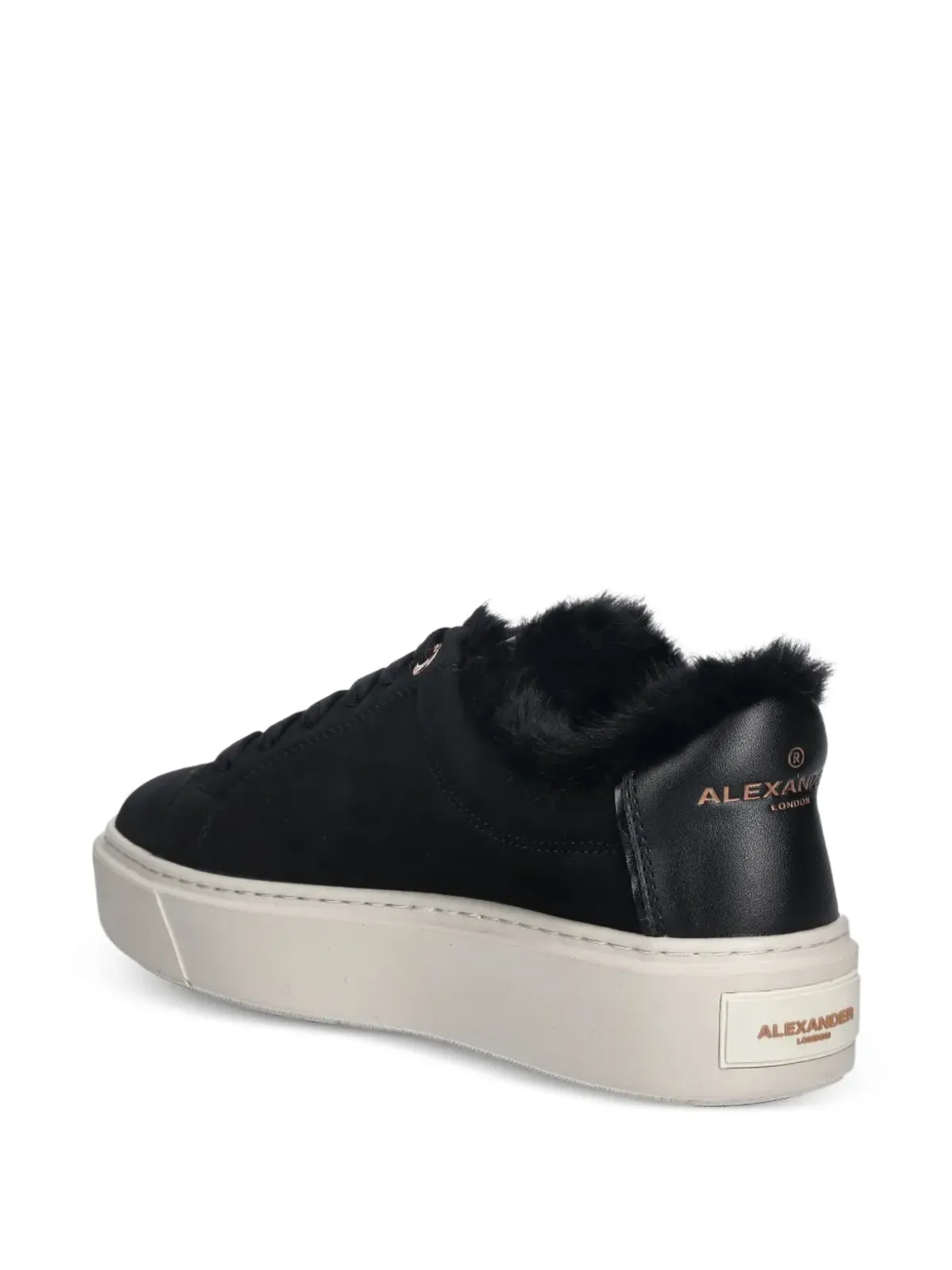 Alexander Smith London ファー付きスニーカー - 画像3