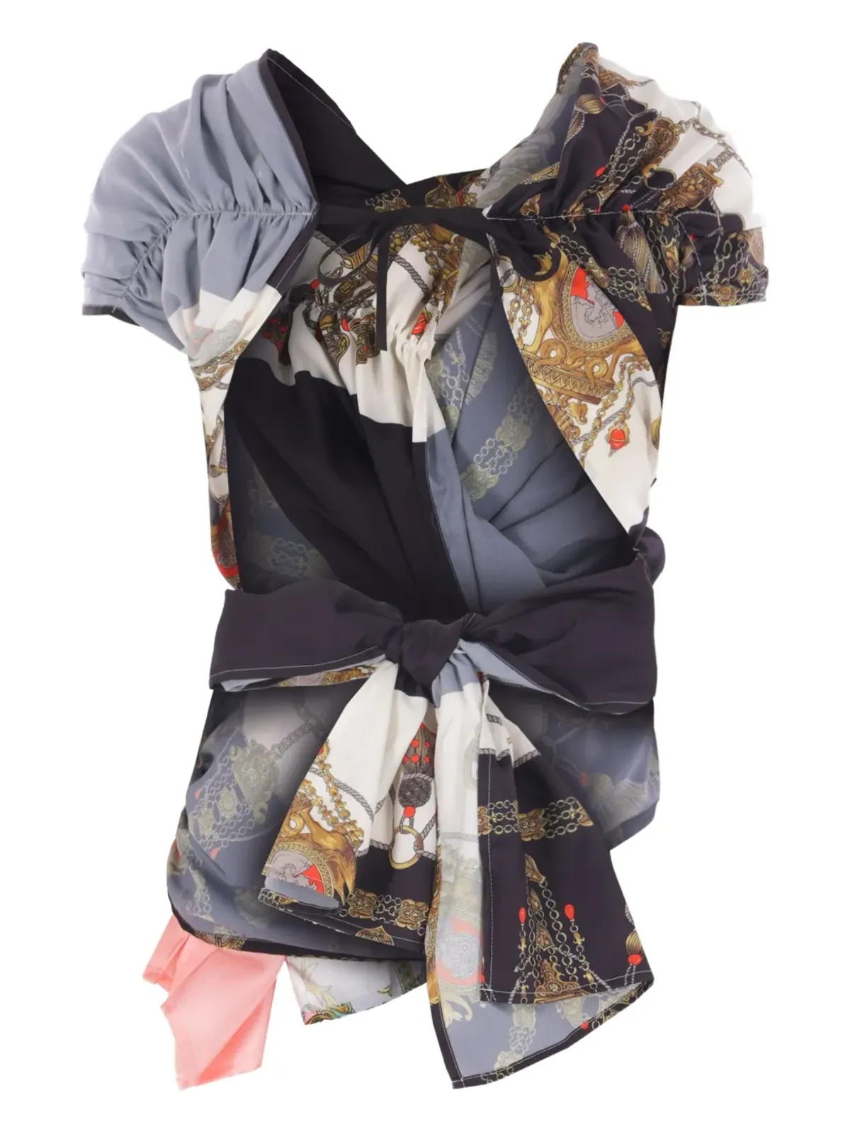 Comme des Garçons TAO ドレープ グラフィック ブラウス - 画像2