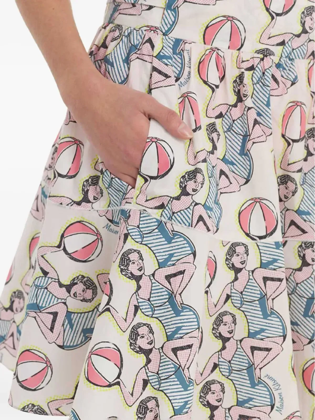Maison Kitsuné プリントスカート - 画像4