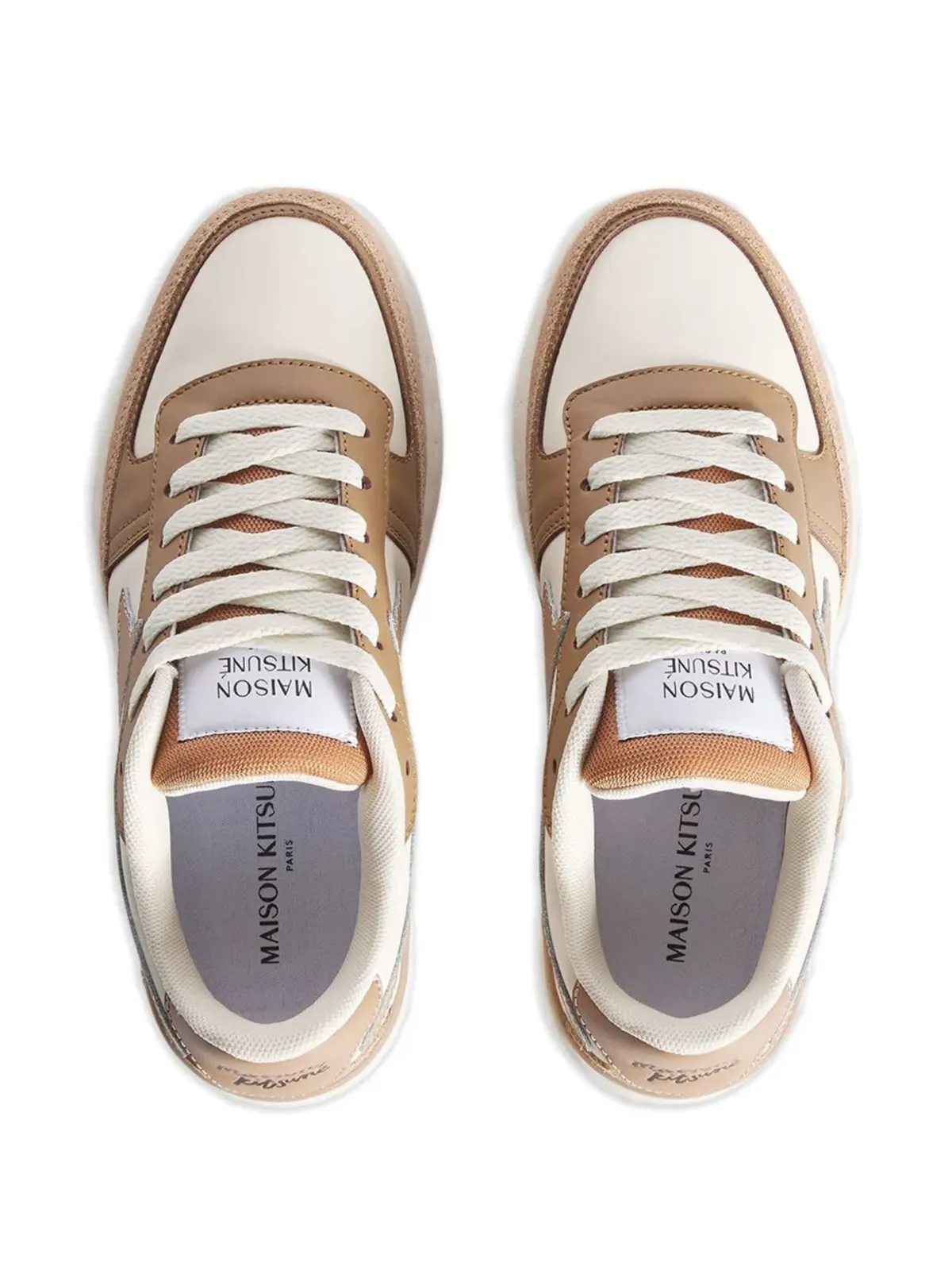 Maison Kitsuné チル フォックスアップリケ レースアップスニーカー - 画像3