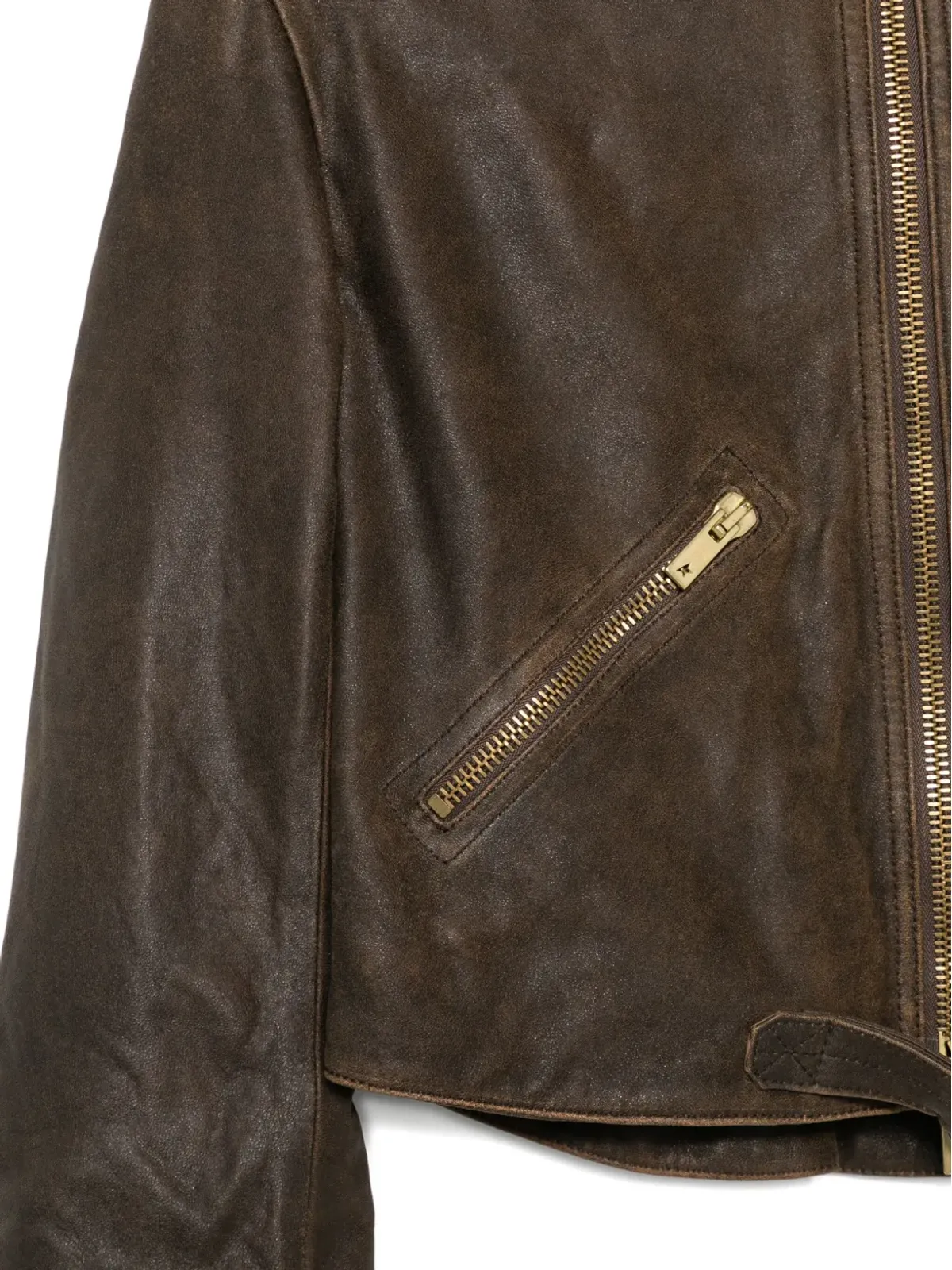 Golden Goose ジップアップレザージャケット - 画像3
