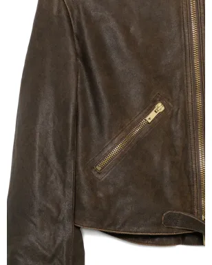 Golden Goose ジップアップレザージャケット - サムネイル3