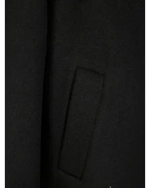AMARÁNTO Over single-breasted coat - Black - サムネイル3