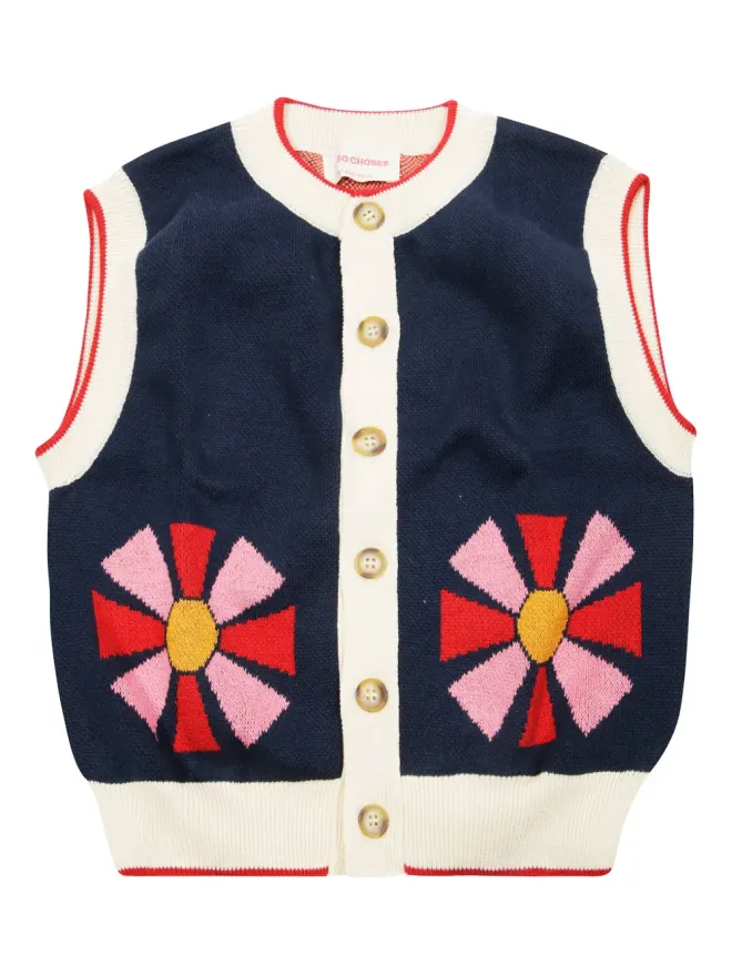 Bobo Choses Bobo Choses 花柄ボタン留めジレの商品画像