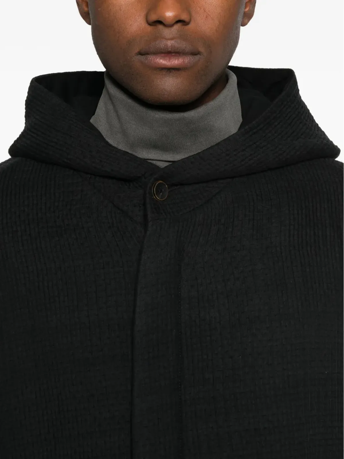 Individual Sentiments フ hooded coat ブラック - 画像5