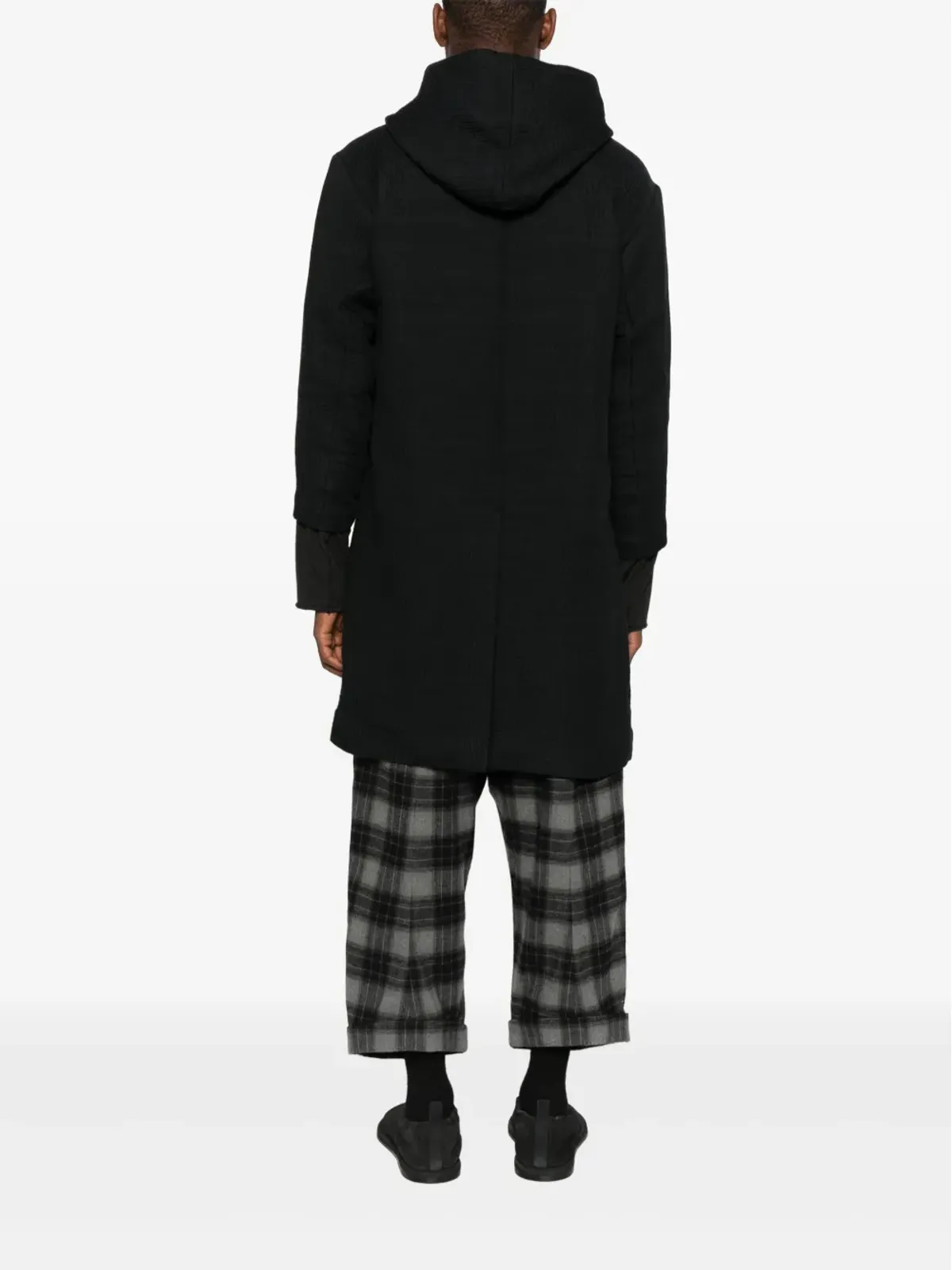 Individual Sentiments フ hooded coat ブラック - 画像4
