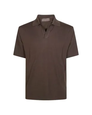 Filippo De Laurentiis Vネック半袖Tシャツ - ブラウン - サムネイル1