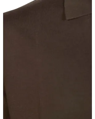 Filippo De Laurentiis Vネック半袖Tシャツ - ブラウン - サムネイル3