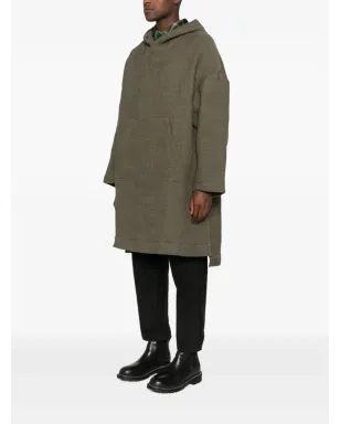 Individual Sentiments hooded long-sleeved coat - Green - サムネイル3