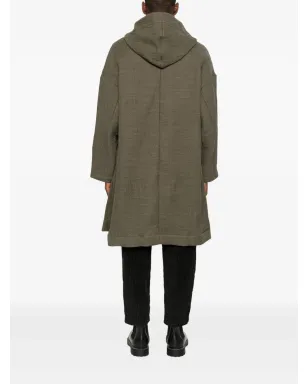 Individual Sentiments hooded long-sleeved coat - Green - サムネイル4