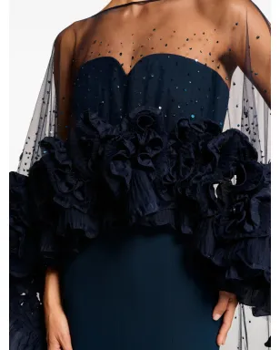 Jenny Packham ペタル・ブルーム・フリルディテールのケープ - サムネイル5
