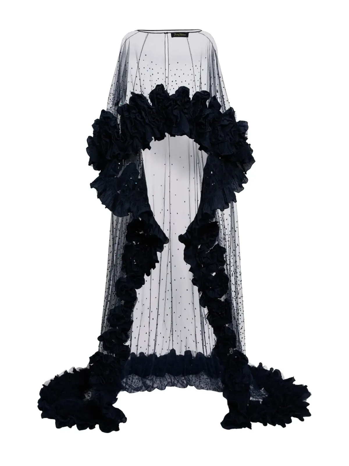 Jenny Packham ペタル・ブルーム・フリルディテールのケープ - 画像2