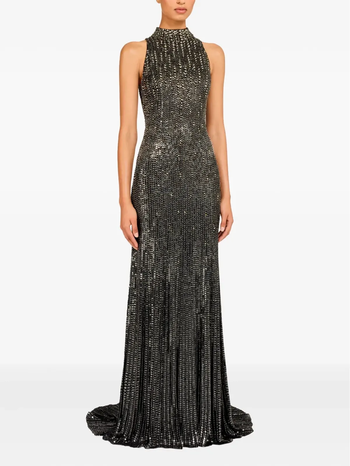 Jenny Packham ベヌエ シークイン付きマキシドレス（ブラック） - 画像2