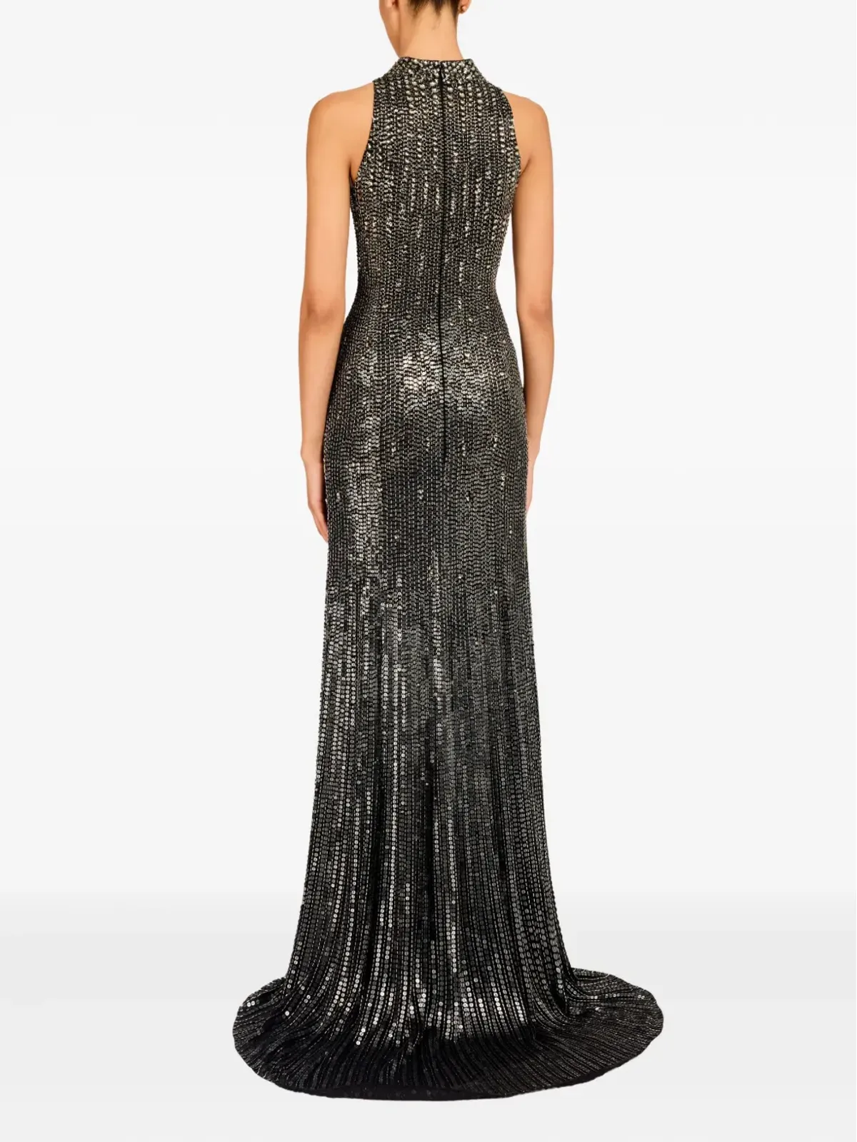 Jenny Packham ベヌエ シークイン付きマキシドレス（ブラック） - 画像3