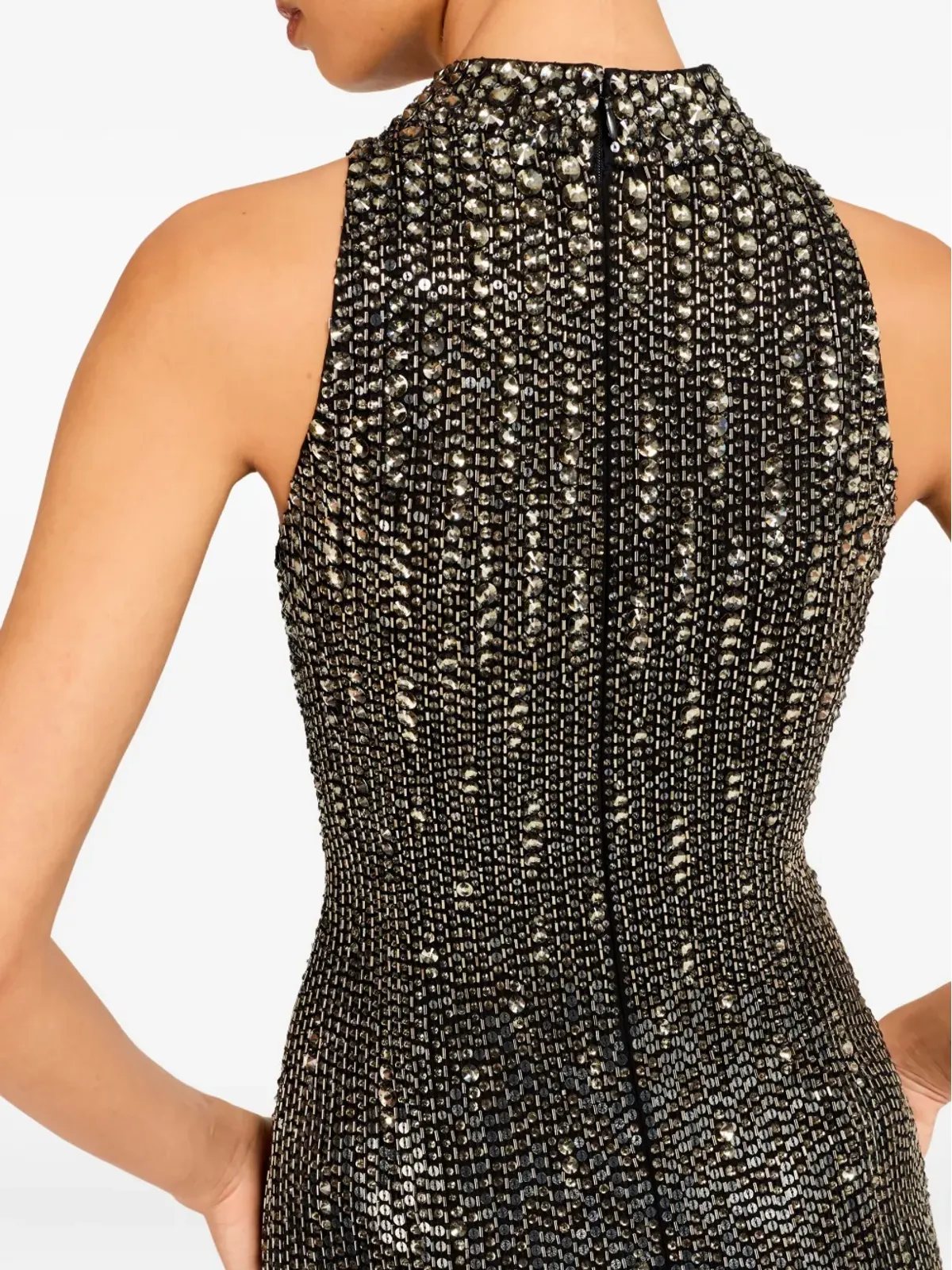Jenny Packham ベヌエ シークイン付きマキシドレス（ブラック） - 画像4