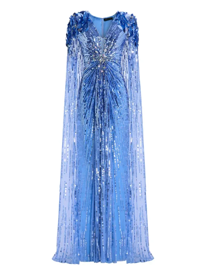 Jenny Packham Jenny Packham ゴールドフィンガー スパンコール付きマキシドレスの商品画像
