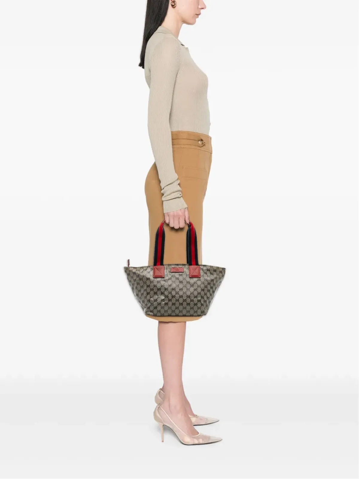 Gucci Pre-Owned GG Crystal Web トートバッグ - 画像2
