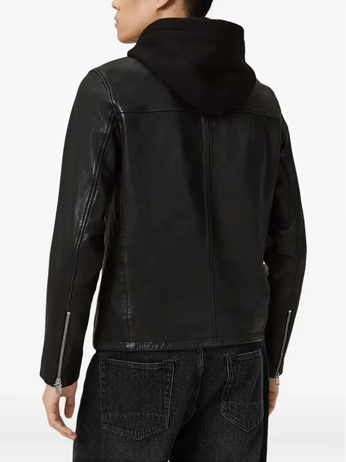 AllSaints アシュトン レザー ジャケット - 画像4
