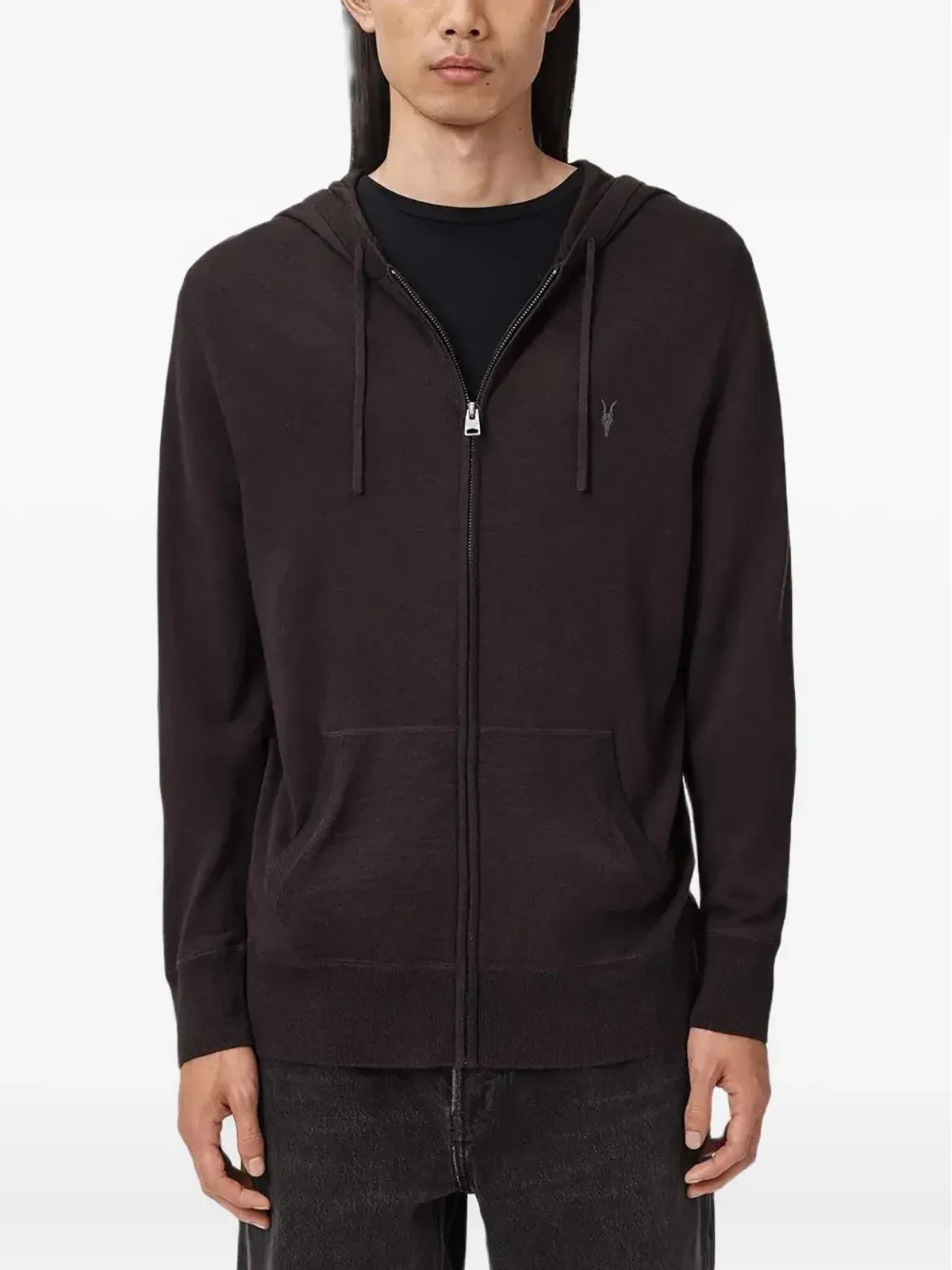 AllSaints モード ロゴディテール フーディ - 画像1