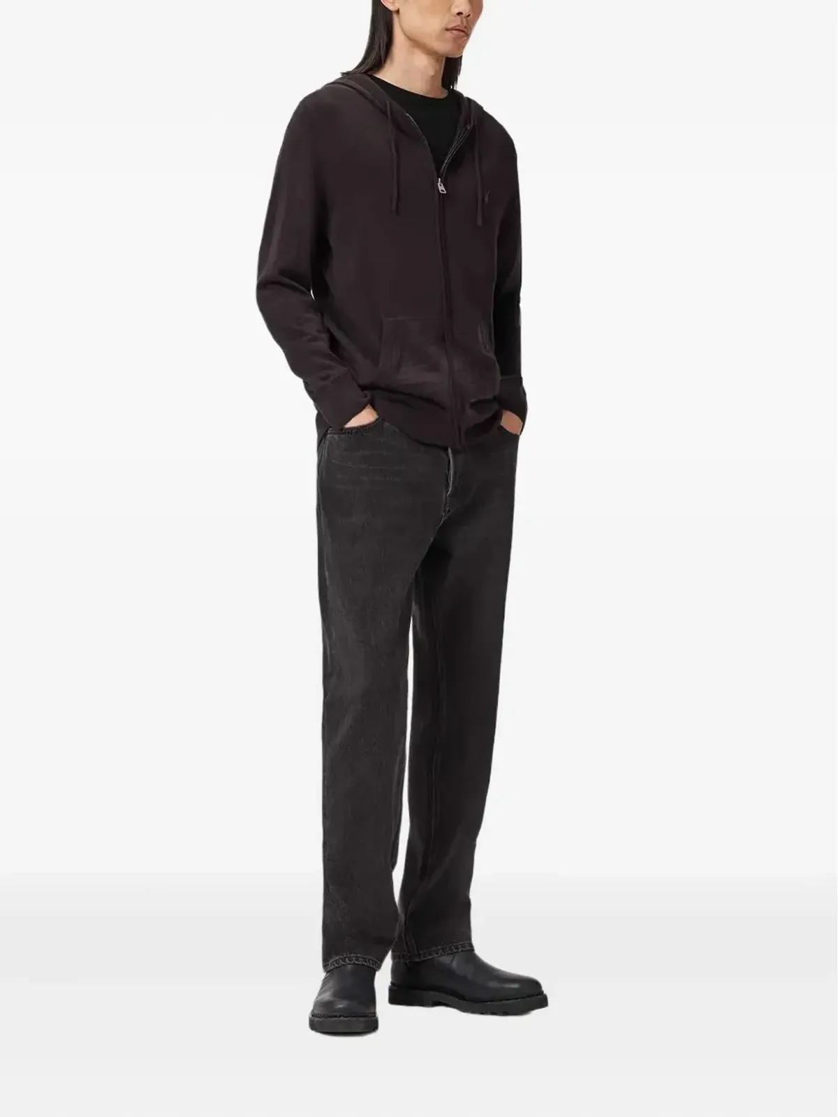 AllSaints モード ロゴディテール フーディ - 画像3