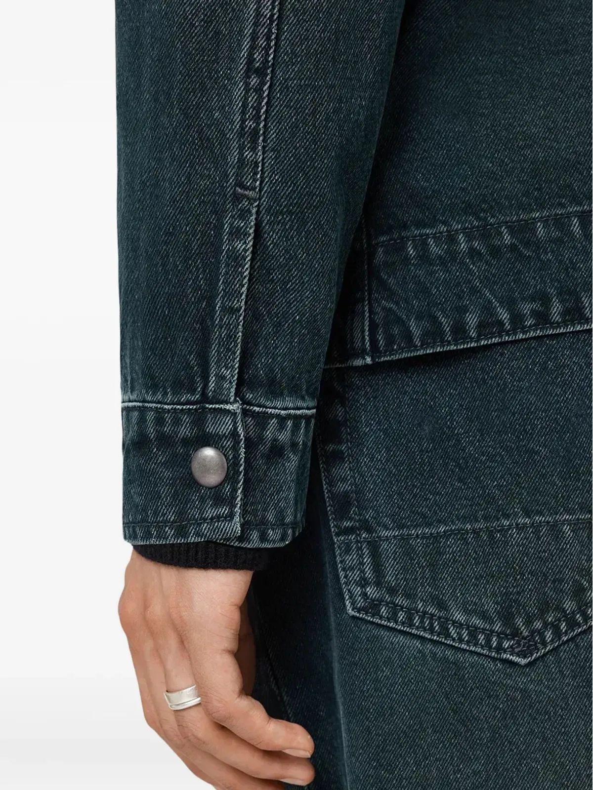AllSaints Exile ポケット付きボタンジャケット - 画像5