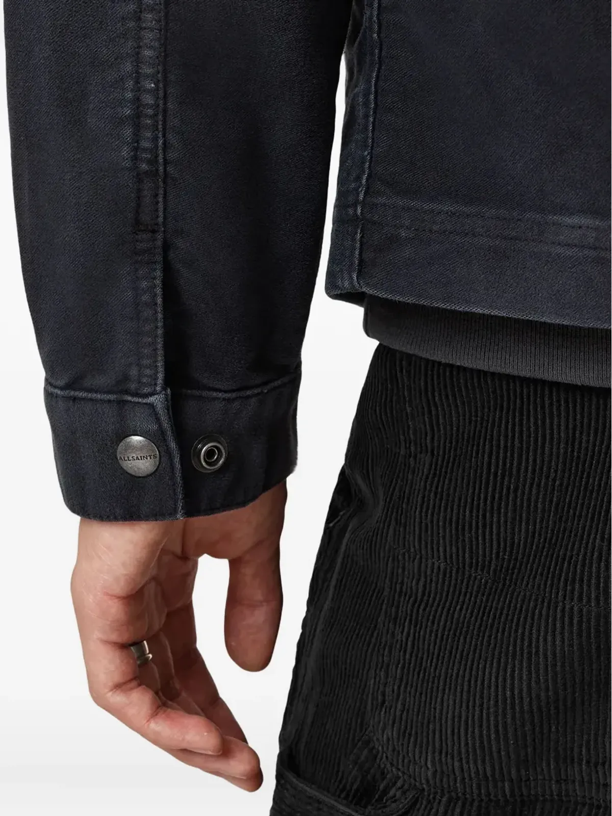 AllSaints Rothwell ジップアップジャケット - ブラック - 画像4