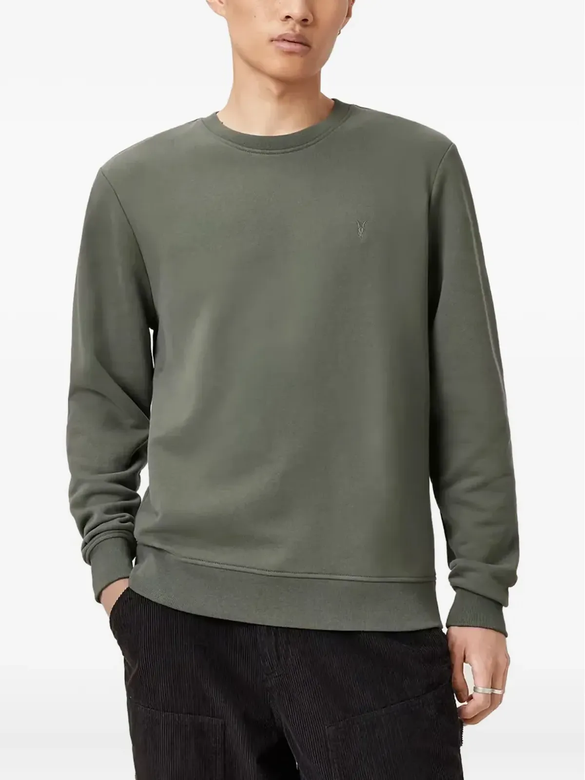AllSaints Raven クルーネック スウェットシャツ - グリーン - 画像1