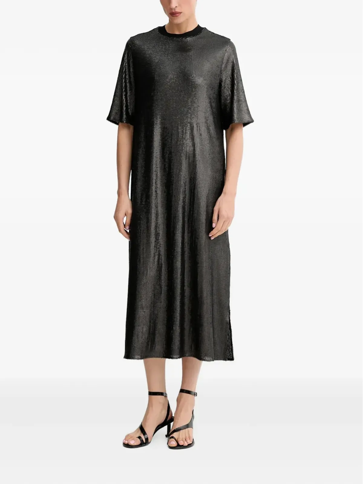 AllSaints Anna スパンコール装飾ミディドレス - 画像2