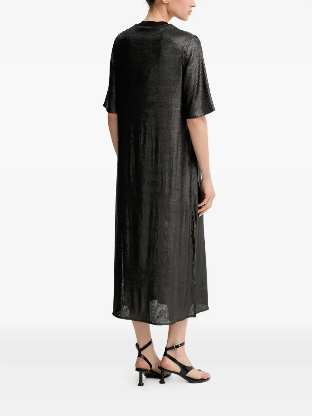 AllSaints Anna スパンコール装飾ミディドレス - 画像4