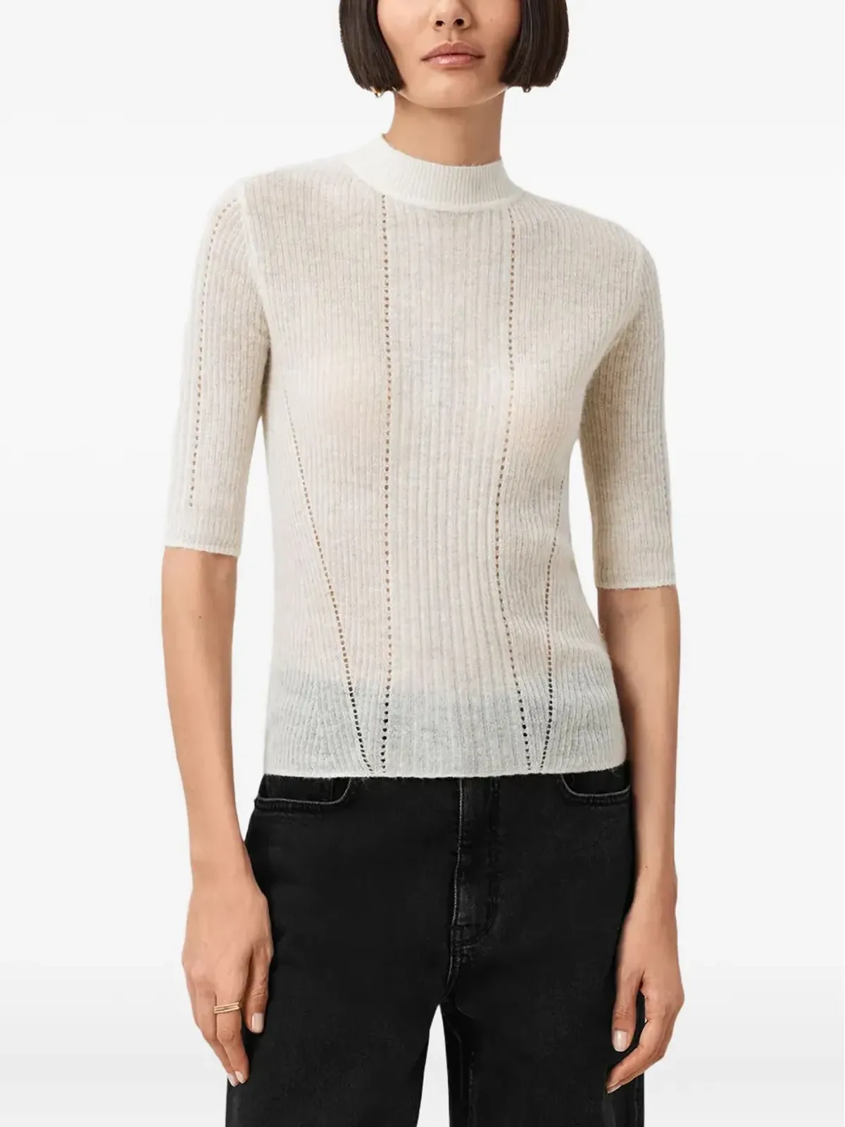 AllSaints リブ編みトップ - 画像1