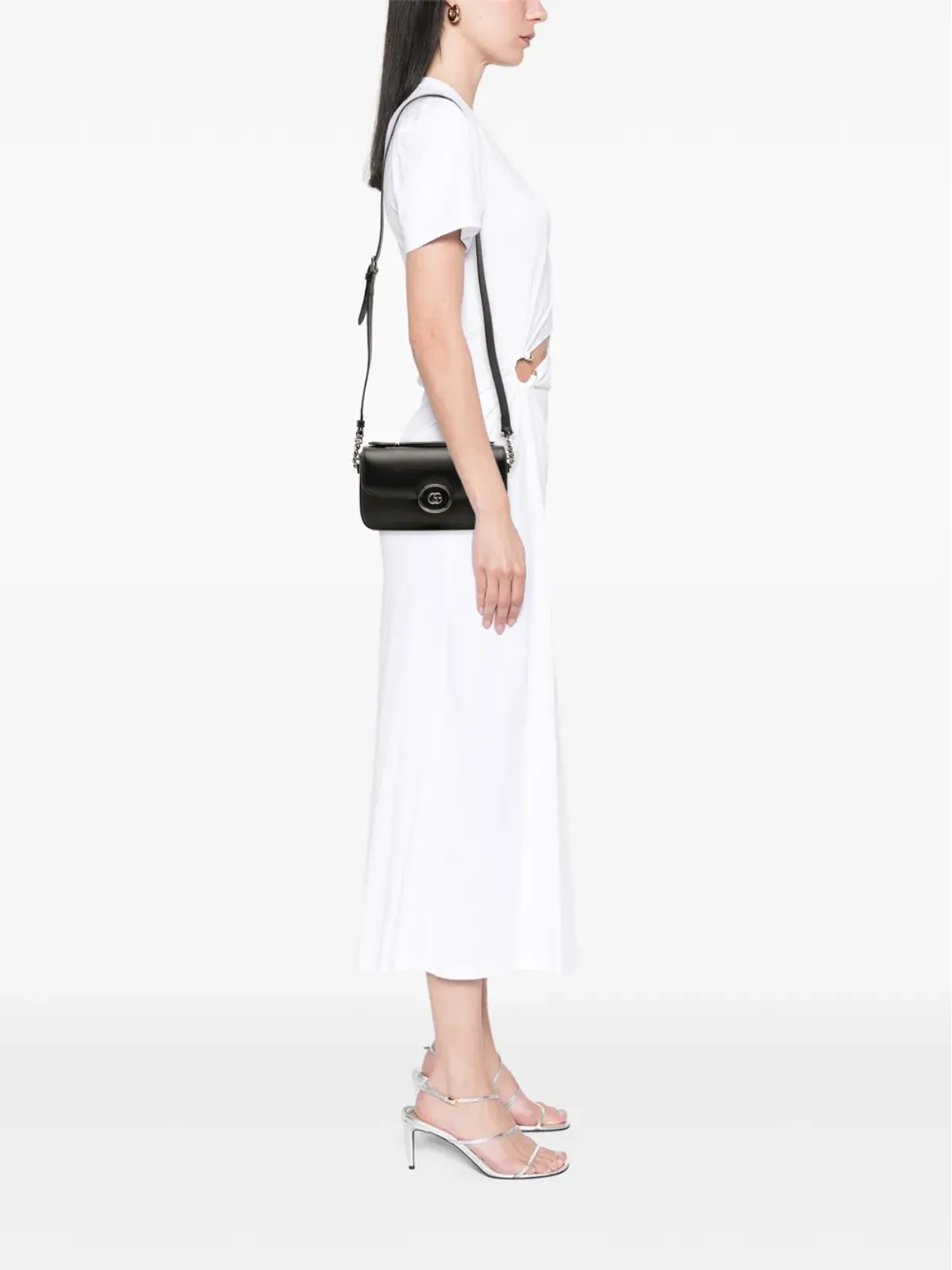 Gucci Pre-Owned ミニレザー ペティットGG サッチェル - 画像2