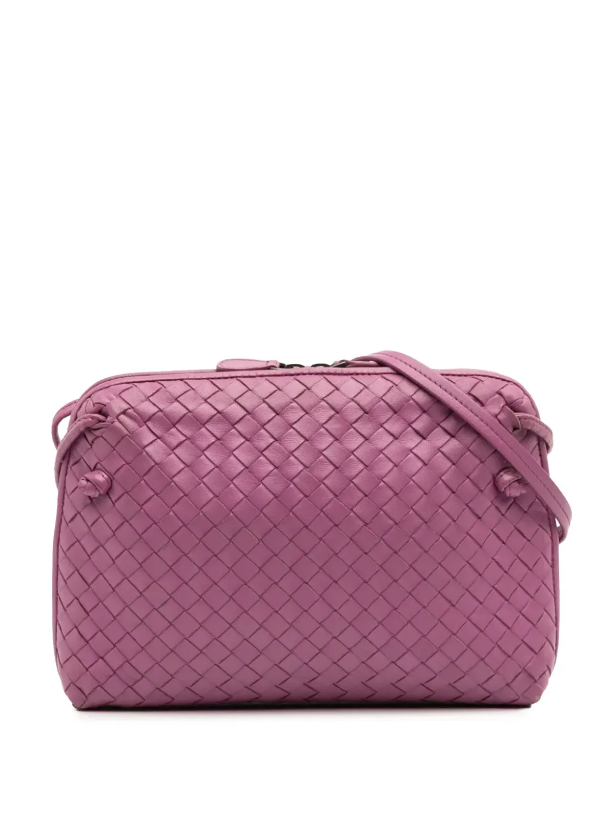 Bottega Veneta Pre-Owned 2012-2025 Nappa Intrecciato Nodini crossbody bag - Pink - 画像1