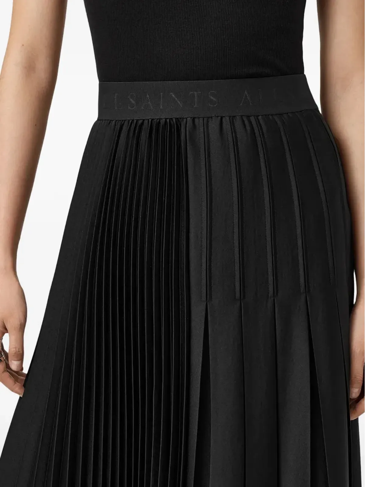 AllSaints Jax プリーツミディスカート - ブラック - 画像5