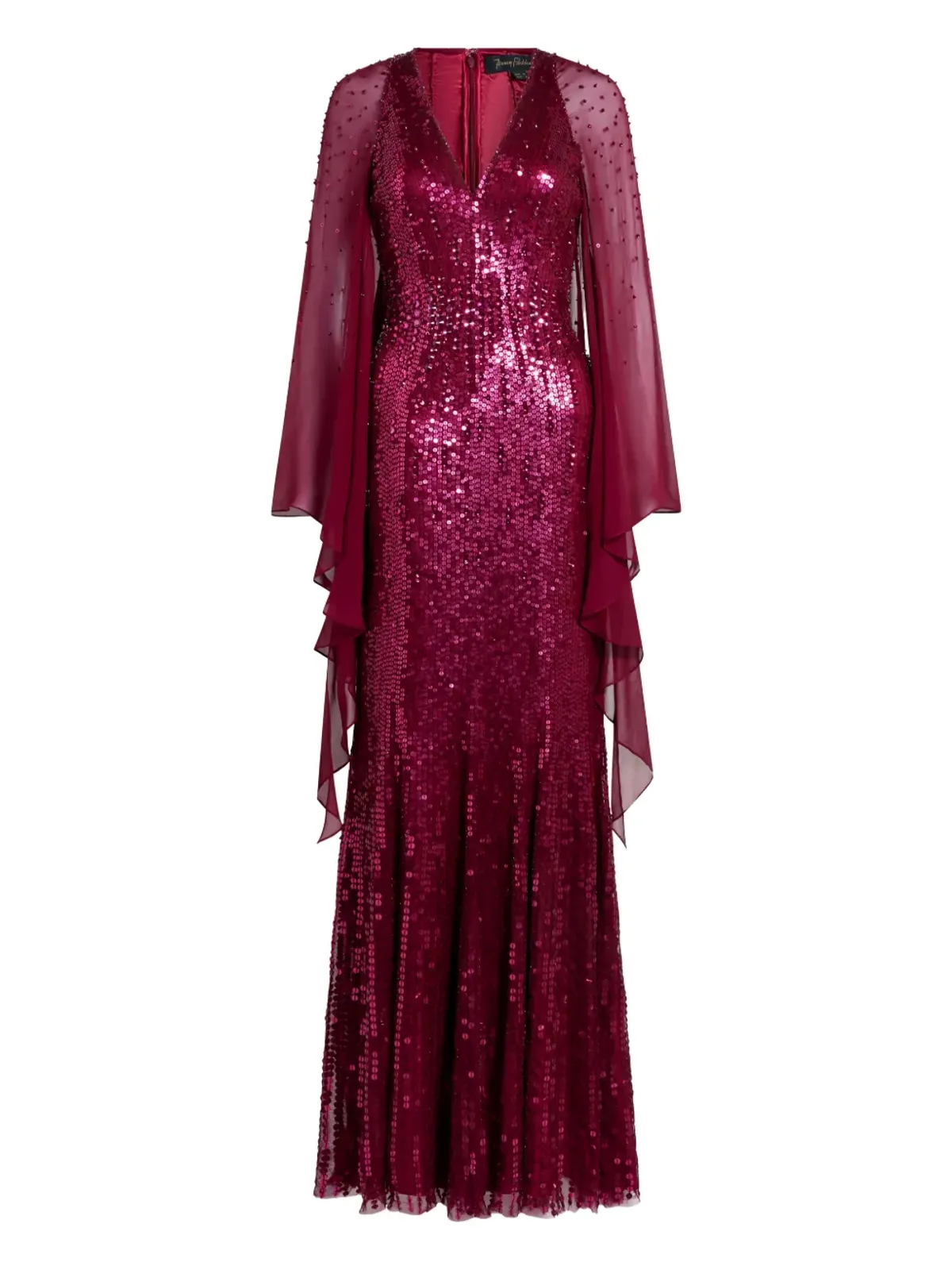 Jenny Packham 紫色のスパンコール装飾リリカルドレス - 画像1