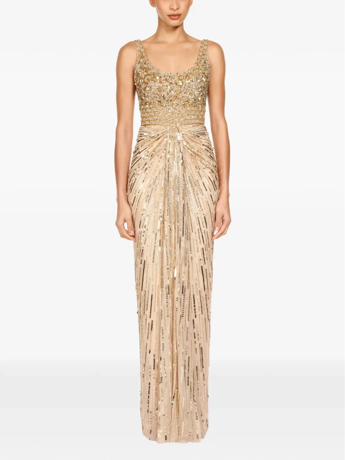 Jenny Packham エンベリッシュド・ドラープド・エリクサー・ドレス - Neutrals - 画像2