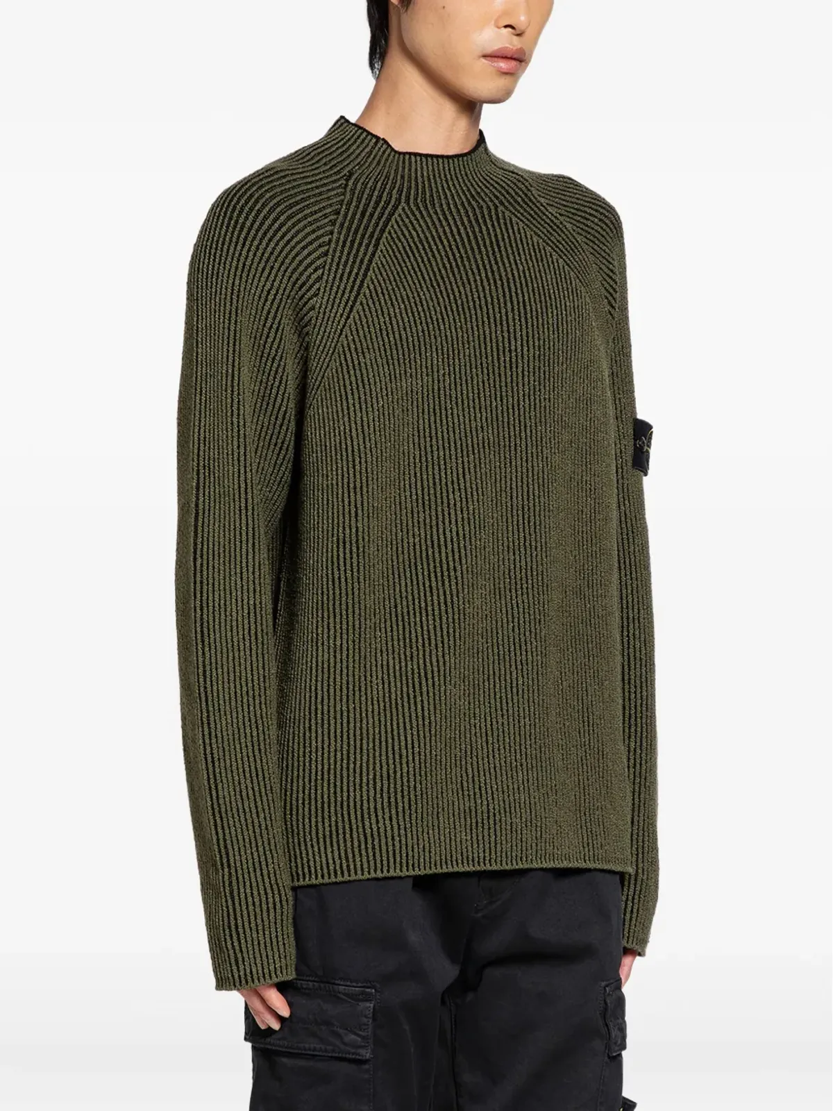 Stone Island ヴァニゼセーター - グリーン - 画像3