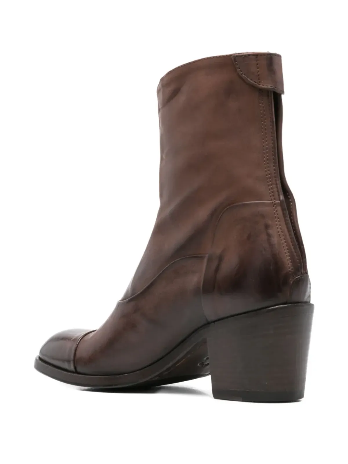 Alberto Fasciani ジップアップ ブロックヒール ブーツ - Brown - 画像3