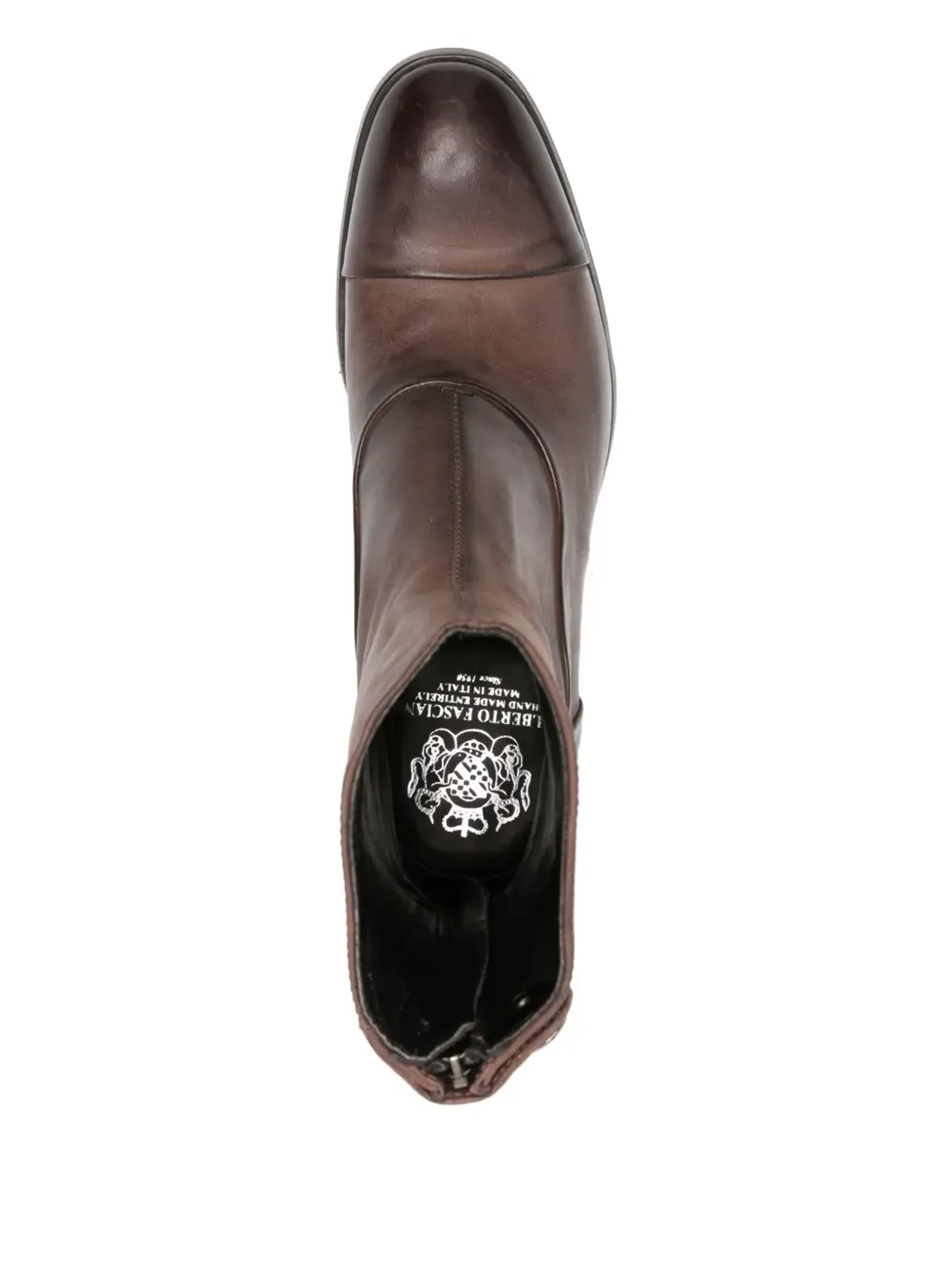 Alberto Fasciani ジップアップ ブロックヒール ブーツ - Brown - 画像4