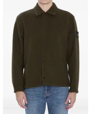 Stone Island ヴァージンウールブレンド シャツ グリーン - サムネイル1