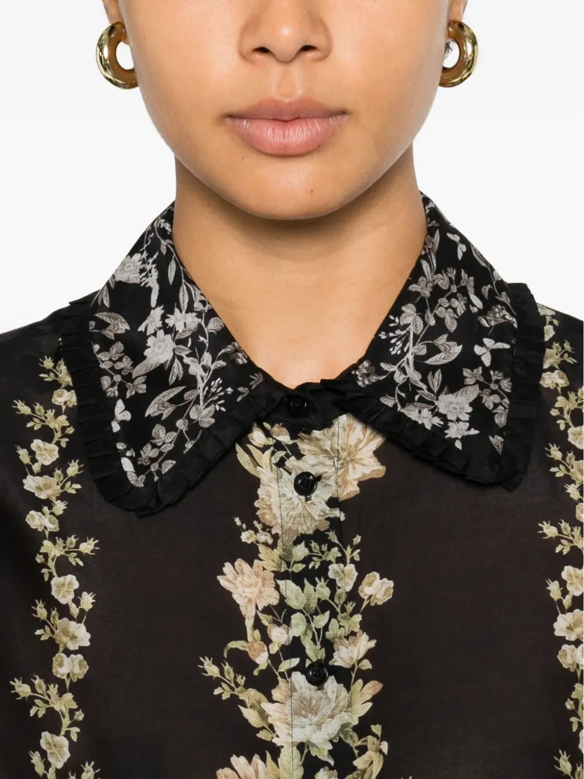 alice + olivia ラッフル花柄トップ - 画像5