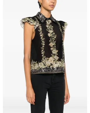 alice + olivia ラッフル花柄トップ - サムネイル3