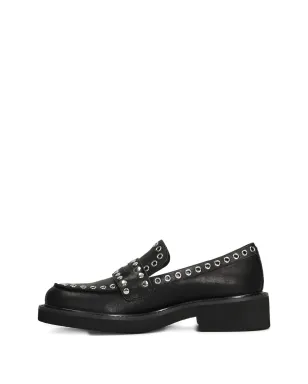 Bibi Lou eyelet-embellished loafers - Black - サムネイル5